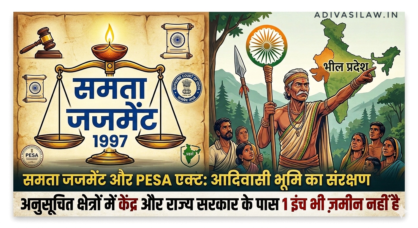 Samata Judgment 1997: Landmark Supreme Court ruling protecting Adivasi land rights and forest resources in Scheduled Areas.