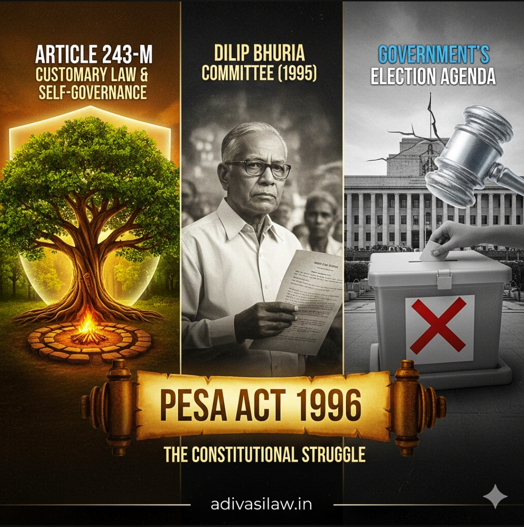 PESA Act 1996 constitutional journey: Article 243-M protection, Dilip Bhuria Committee recommendations, and government election agenda analysis