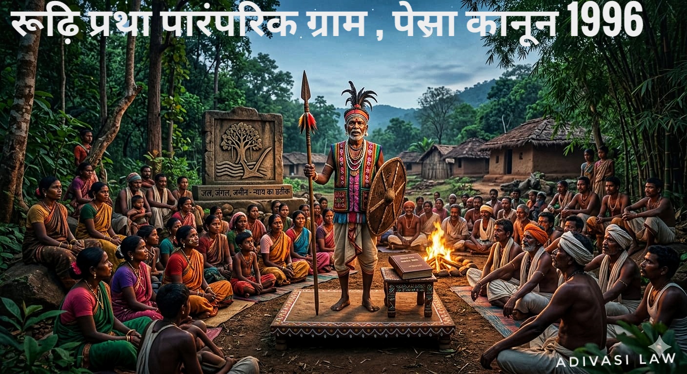 ​"ग्राम सभा की शक्ति और PESA Act का कानूनी अधिकार दर्शाती आदिवासी परंपरा और संस्कृति की तस्वीर"