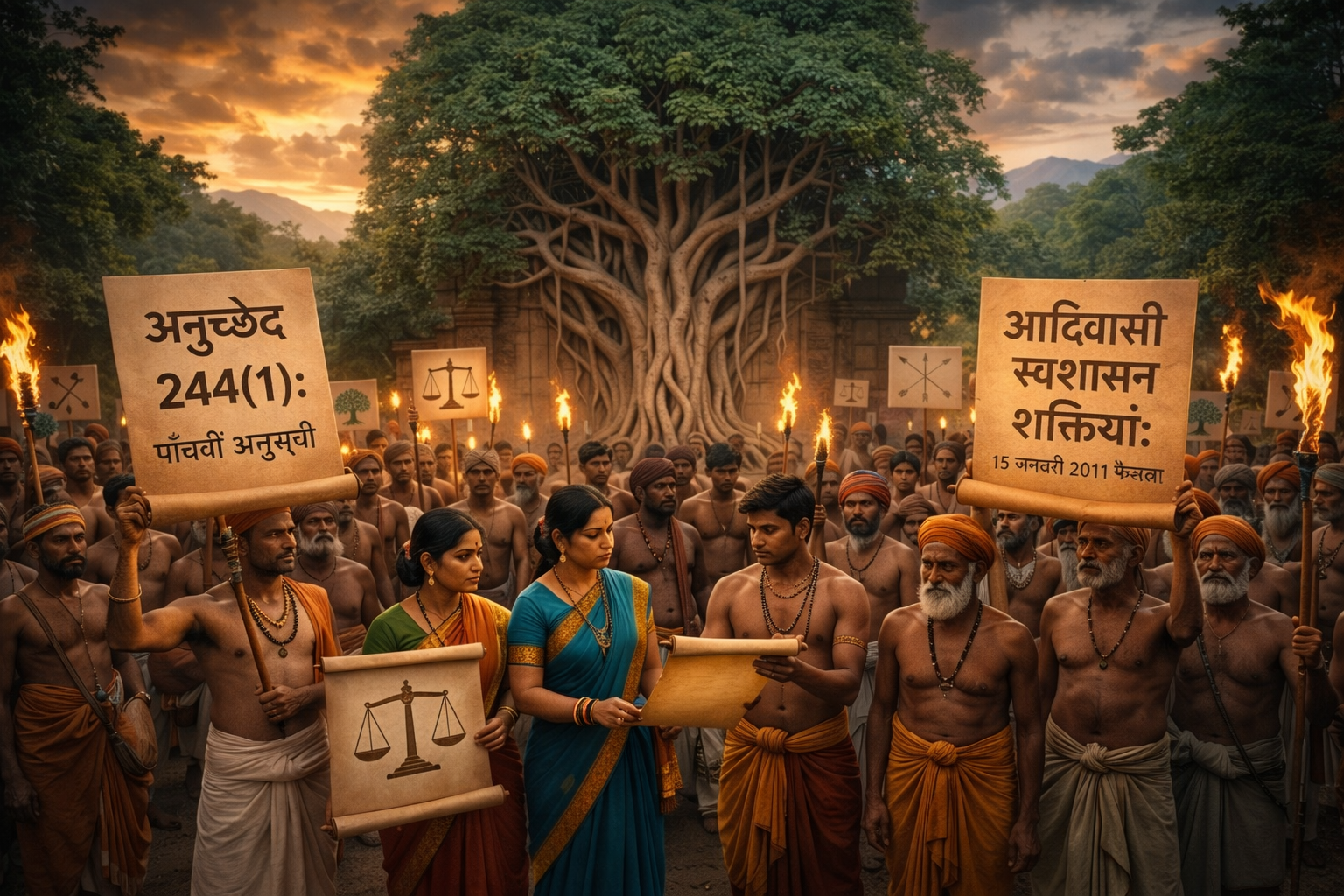 अनुच्छेद 244(1) आदिवासी स्वशासन शक्तियां और ग्राम सभा के संवैधानिक अधिकार