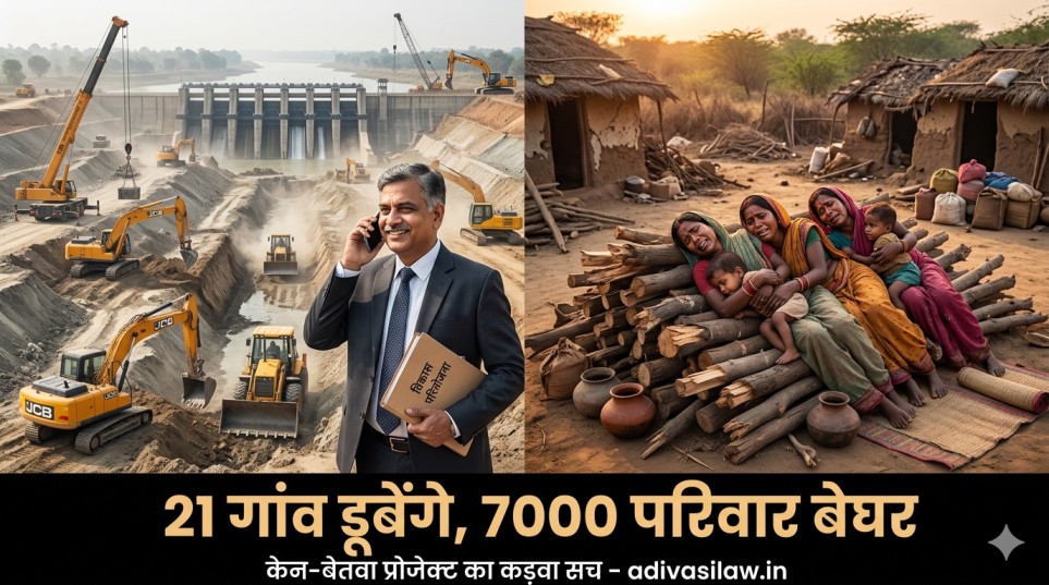 केन बेतवा प्रोजेक्ट में 21 गांव जलमग्न 7000 आदिवासी परिवार बेघर पन्ना टाइगर रिजर्व खतरे में